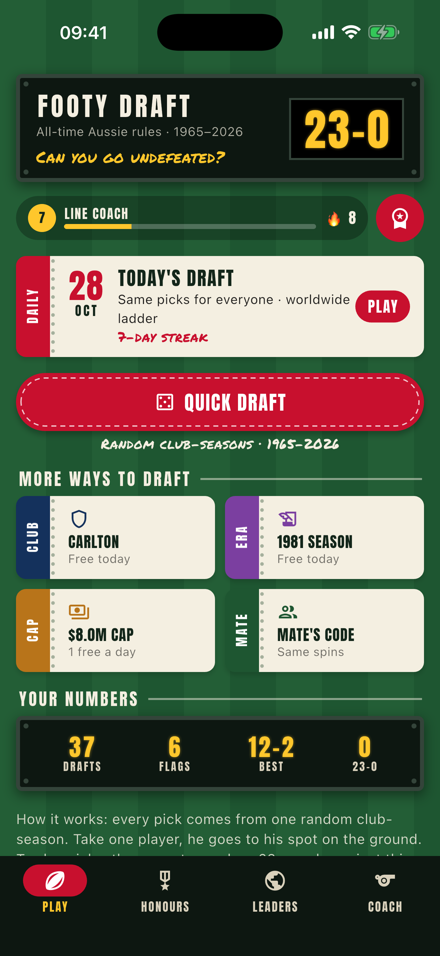Footy Draft screenshot 1