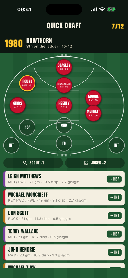 Footy Draft screenshot 2